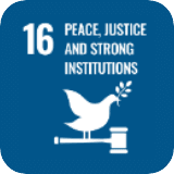 16 평화,정의,포용 UN SDGs 마크